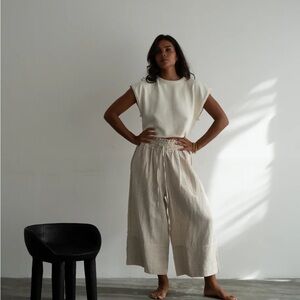 ATILLA - NATURAL LINEN CASCADE PANT